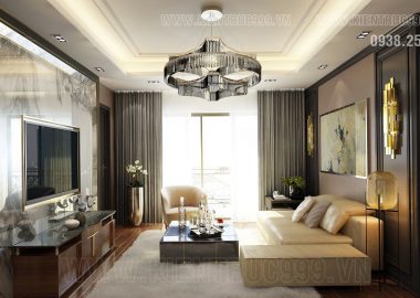 Thiết kế nội thất căn hộ đẹp với gam màu trầm
