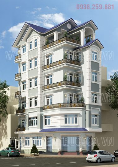 Thiết kế nhà đẹp- tiệm vàng 6 tầng Quy Nhơn - Bình Định