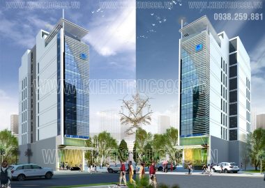 Thiết kế nhà văn phòng 9 tầng đường Nguyễn Tất Thành-quận 4-TP.HCM
