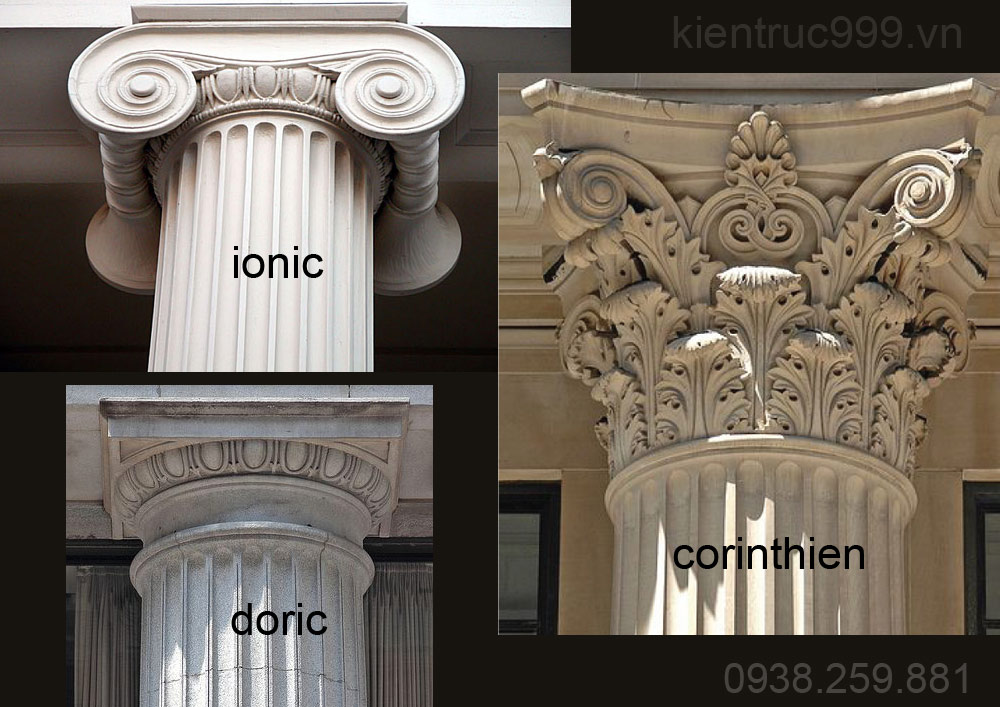 Thức cột trong thiết kế biệt thự phong cách tân cổ điển sang trọng