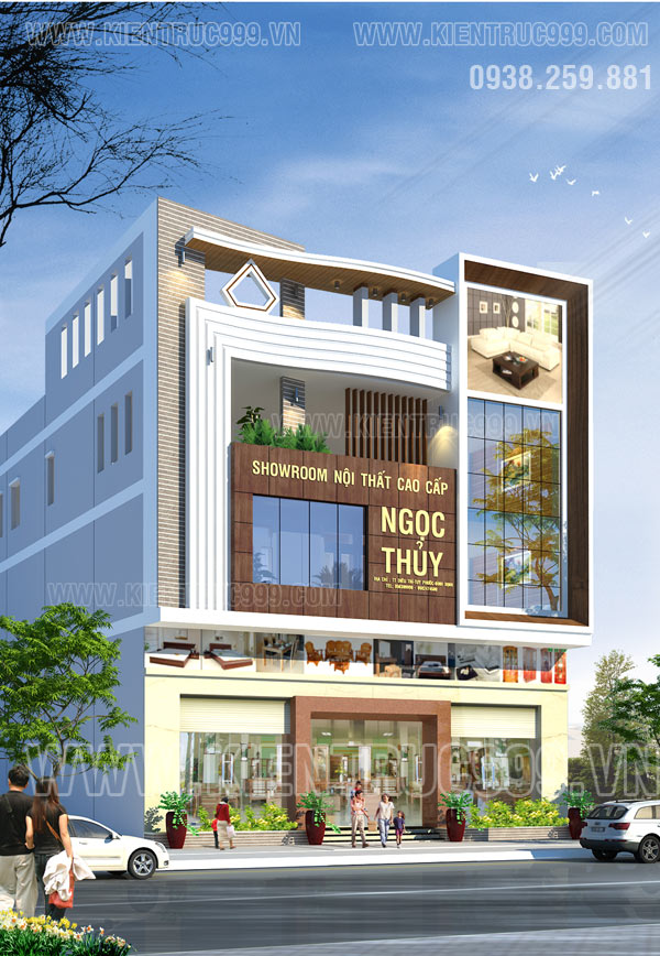 Thiết kế showroom kết hợp nhà ở Ngọc Thủy - Bình Định