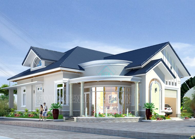 Biệt Thự Mái Nhật 1 Tầng 4 Phòng Ngủ 13x21m Có Gara Đẹp